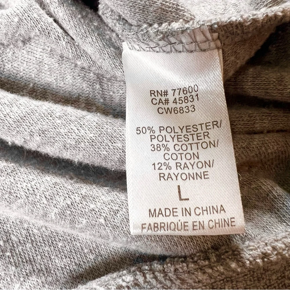 Chaser Love Cloth Lace Up Oversized Gray Dolman Sleeve Hoodie Large